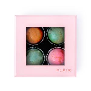 Maple Wood Box of Chocolate Truffles, 4 pc. (Limited Edition) - Flair Chocolatier