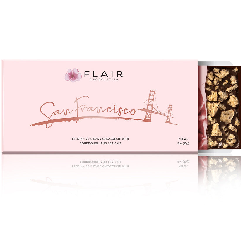 Belgian Dark Chocolate - San Francisco (Tartine’s Sourdough and Sea Salt) - Flair Chocolatier