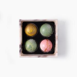 Marble Box of Chocolate Truffles, 4 pc. (Limited Edition) - Flair Chocolatier